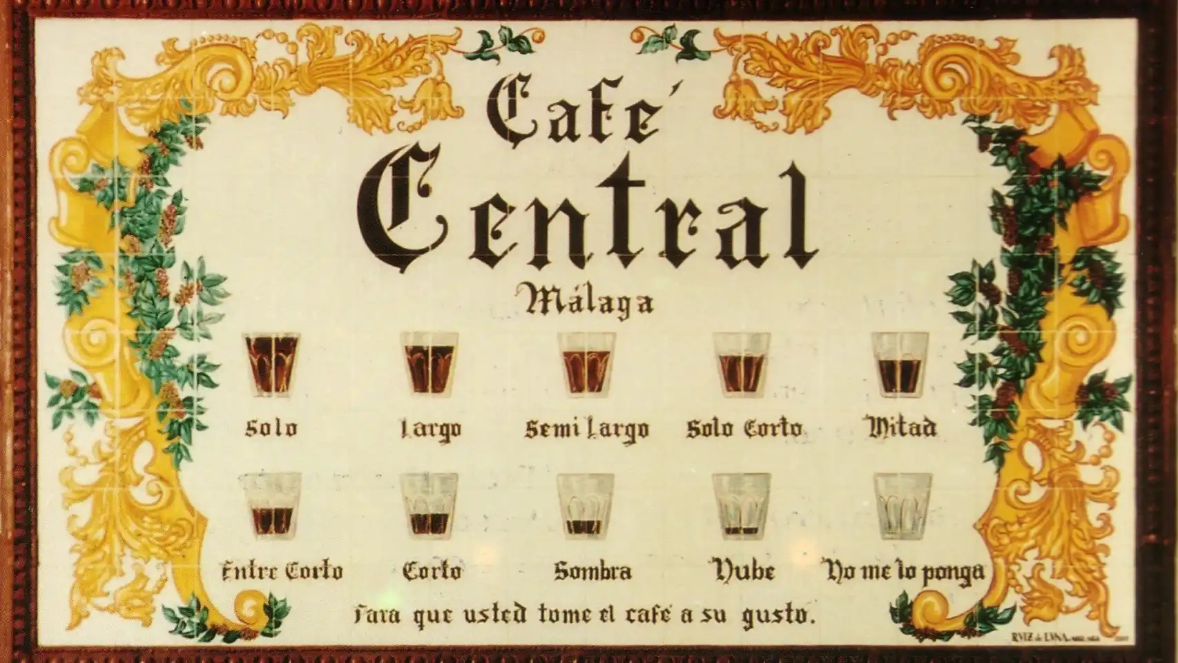Types of coffee in Malaga
